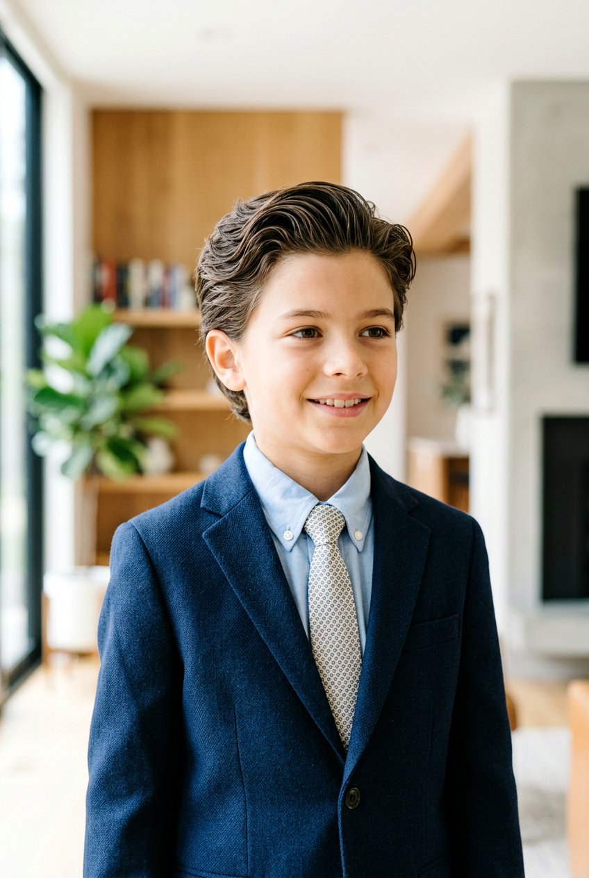 Wavy Slick Back - 20 boys haircut for curly wavy hair - 20 boys haircut for curly wavy hair