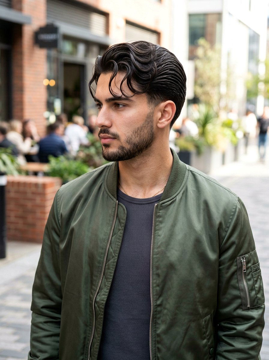 Wavy Slick Back With Fringe - 20 slick back for wavy hair men - 20 slick back for wavy hair men