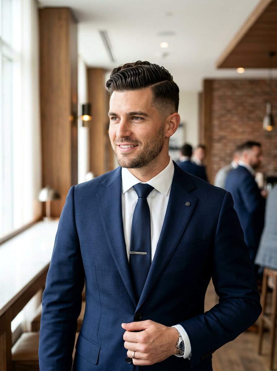 Wavy Slick Back With Side Part - 20 slick back for wavy hair men - 20 slick back for wavy hair men