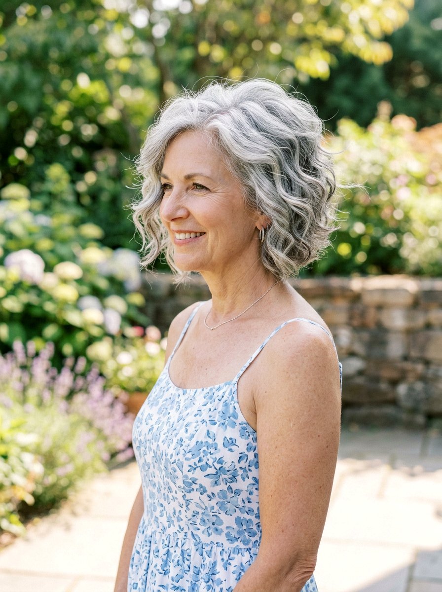 Wavy Stacked Bob - 20 stacked bob for fine gray hair - 20 stacked bob for fine gray hair