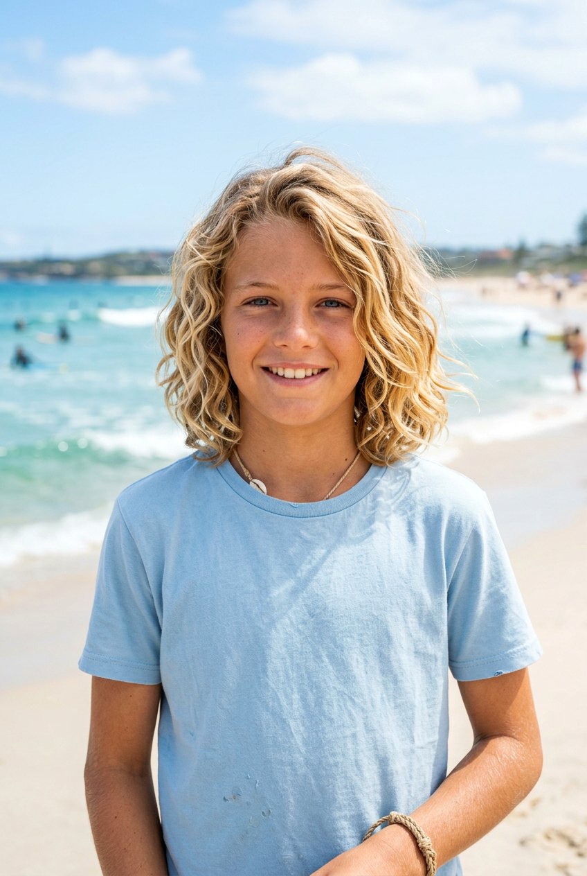 Wavy Surfer Hair - 20 shoulder length haircut for boys - 20 shoulder length haircut for boys