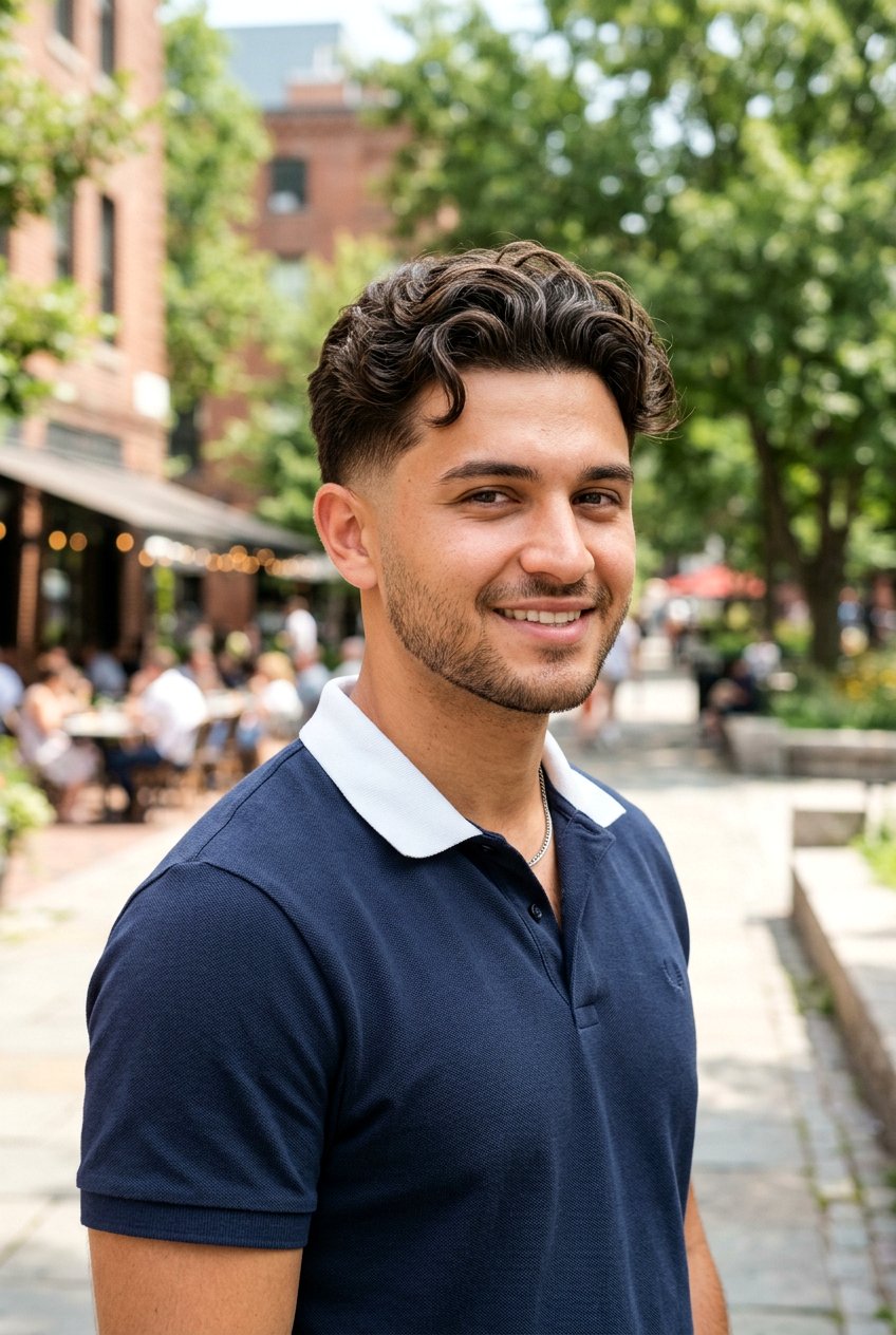 Wavy Taper Fade - 20 mens haircut for heart shaped face - 20 men’s haircut for heart shaped face