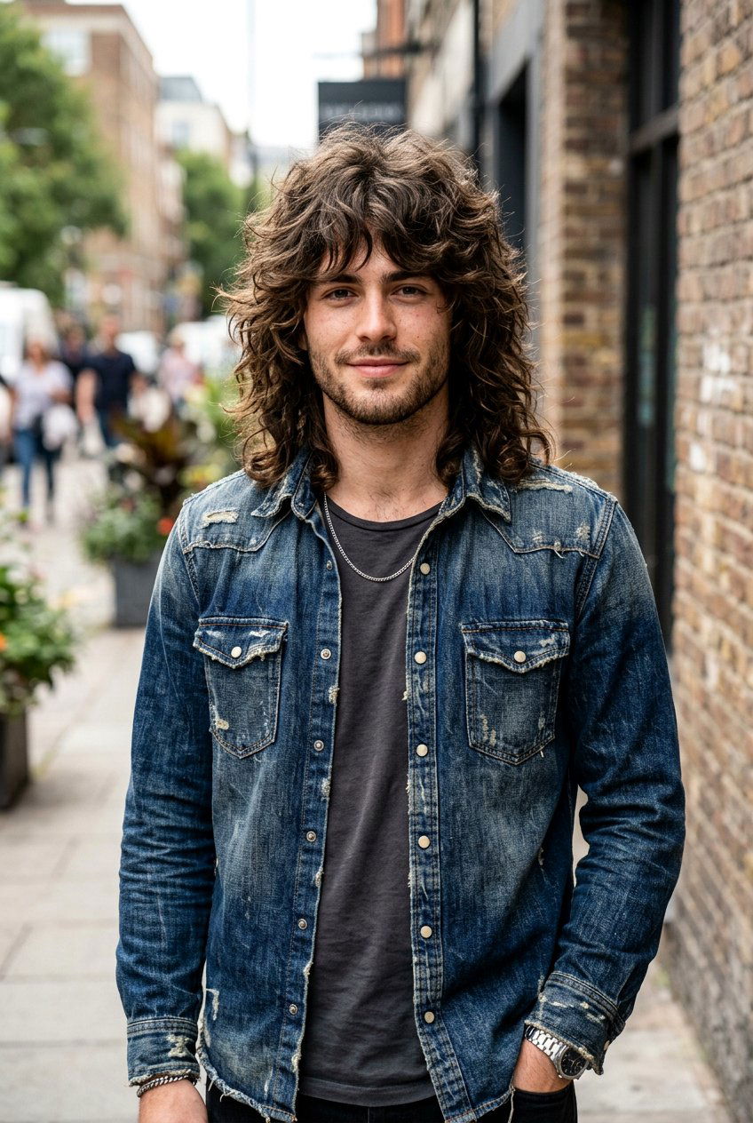 Wavy Wolf Cut - 20 mens haircut for wavy medium hair - 20 men’s haircut for wavy medium hair