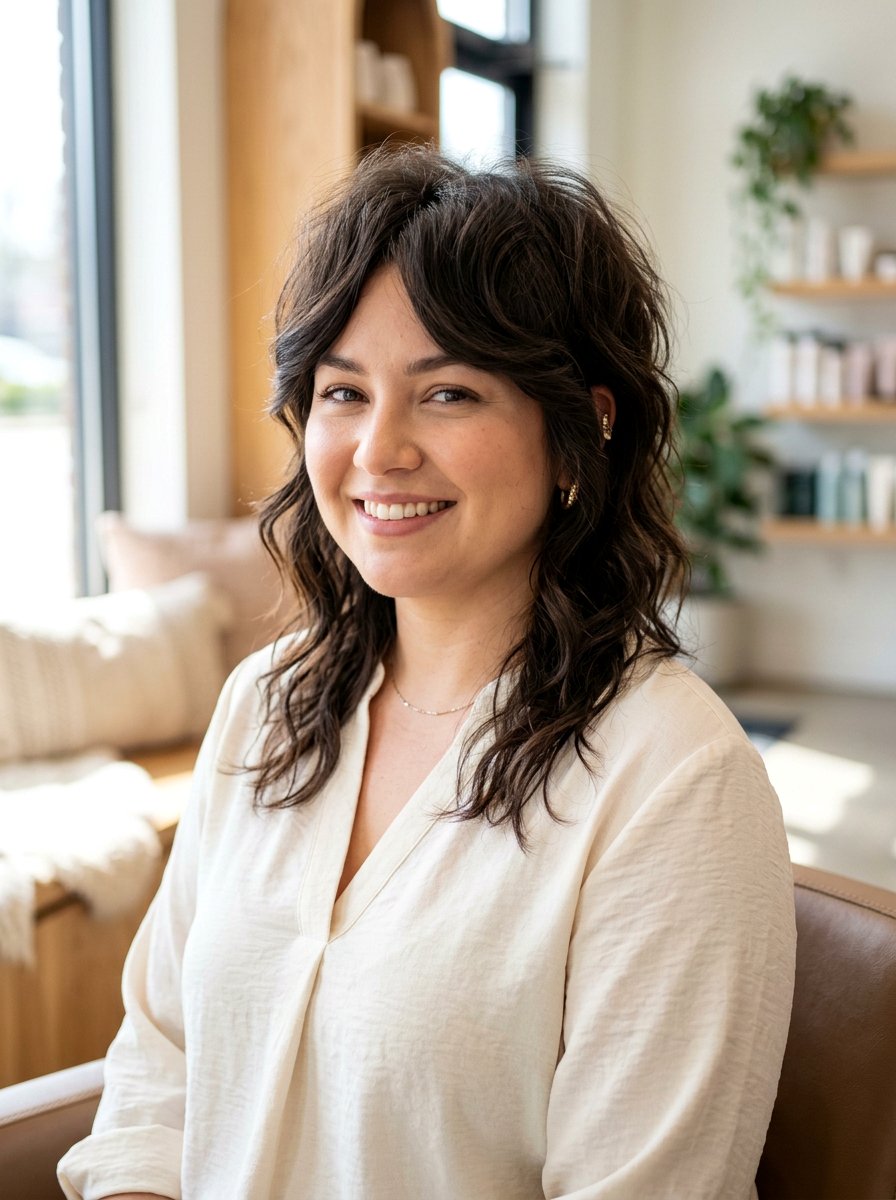 20 Stunning Wavy Wolf Cut Ideas for Mature Women to Try