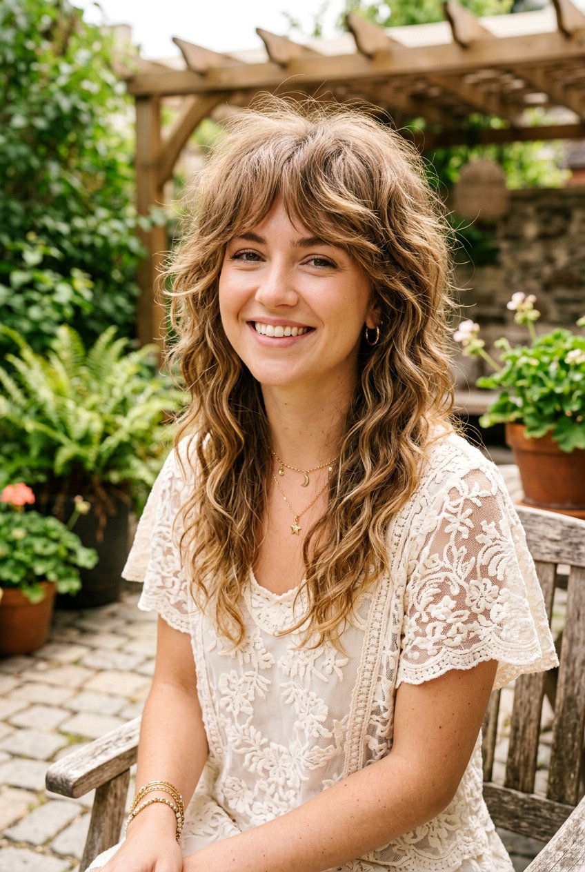 Wavy Wolf Cut Layers - 20 wolf cut for oval face women - 20 wolf cut for oval face women