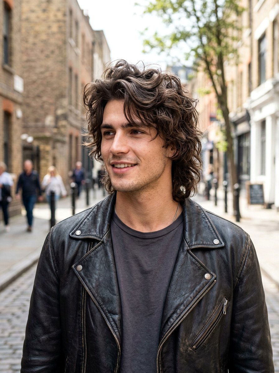 Wavy Wolf Cut Men - 20 shoulder length wavy haircut men - 20 shoulder length wavy haircut men