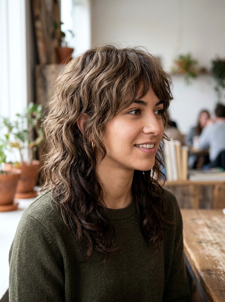 Wavy Wolf Cut With Lowlights - 20 wavy wolf cut for mature women - 20 wavy wolf cut for mature women