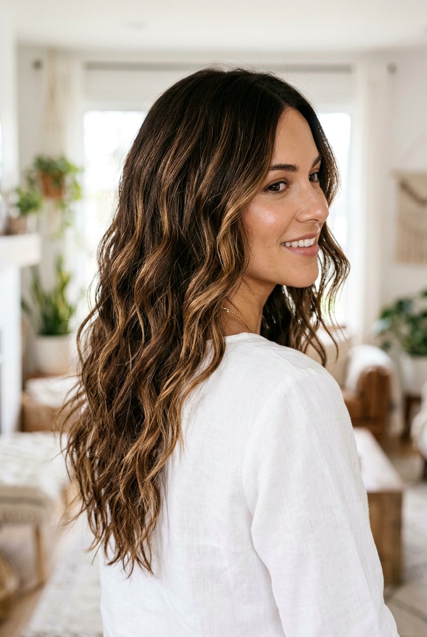 Wavy dark brown hair with caramel balayage - 20 dark brown hair with caramel balayage - 20 dark brown hair with caramel balayage