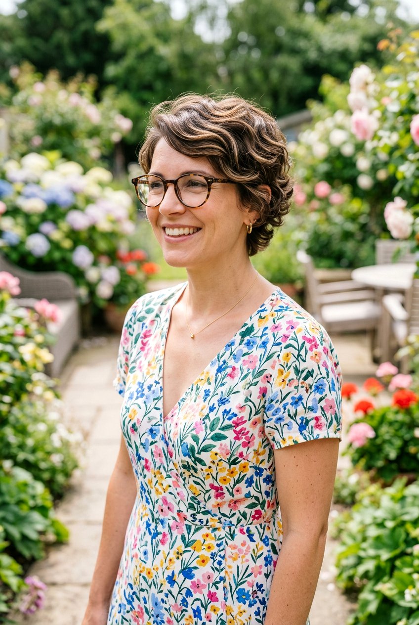 Wavy feathered pixie with glasses - 20 feathered pixie for women with glasses - 20 feathered pixie for women with glasses