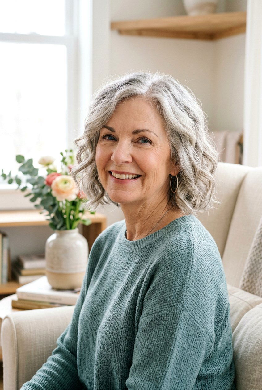 Wavy gray bob - 20 gray hairstyles for older women - 20 gray hairstyles for older women
