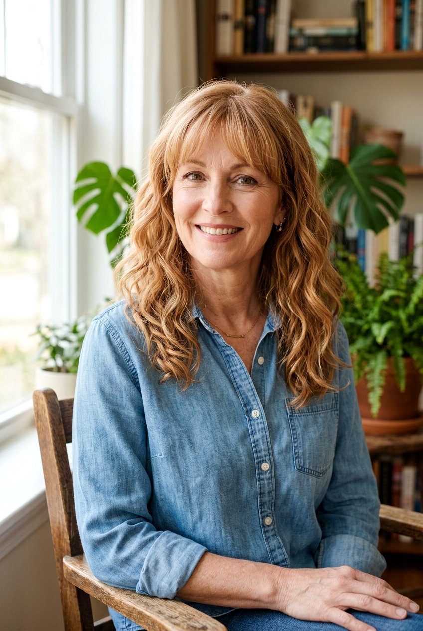 Wavy hair with wispy bangs - 20 wispy bangs for mature women - 20 wispy bangs for mature women