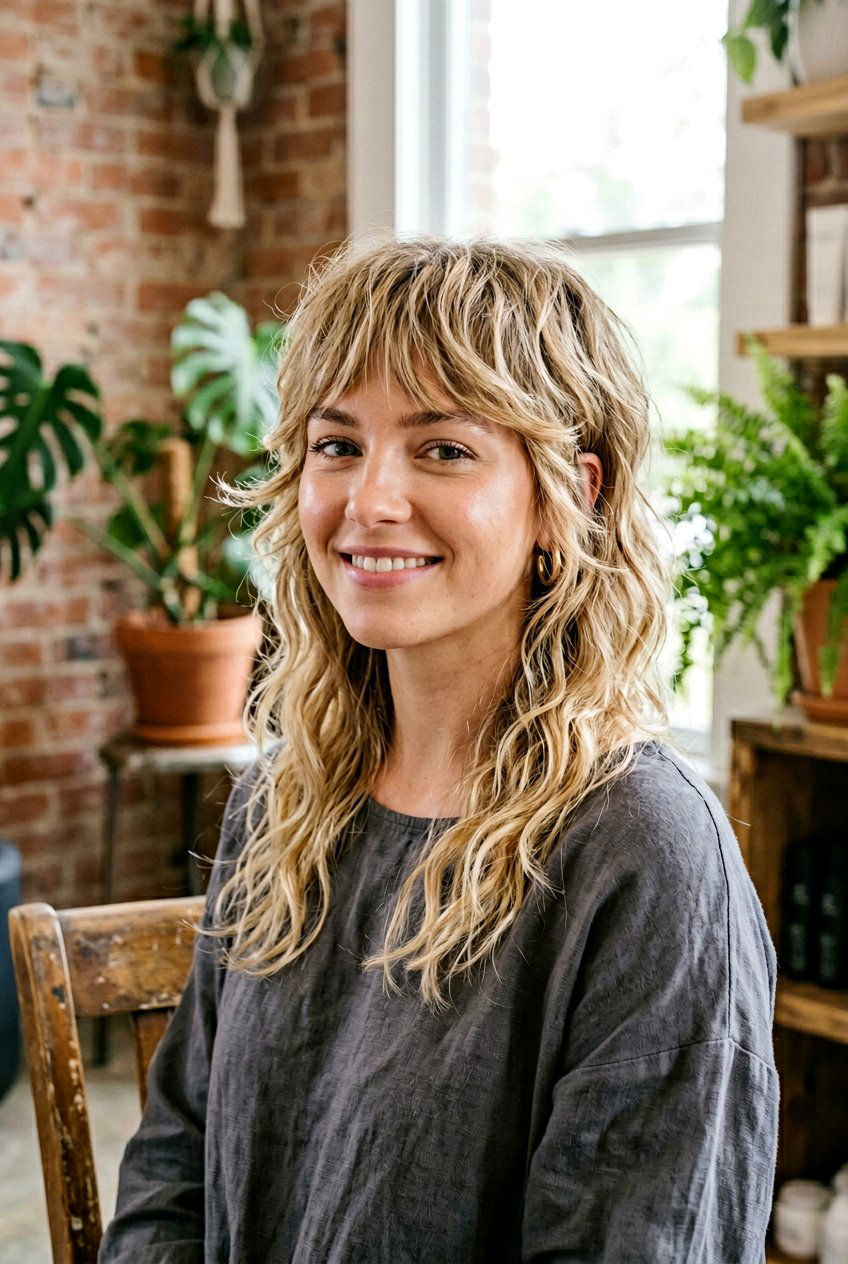 Wavy mullet - 20 modern mullet haircut - 20 modern mullet haircut