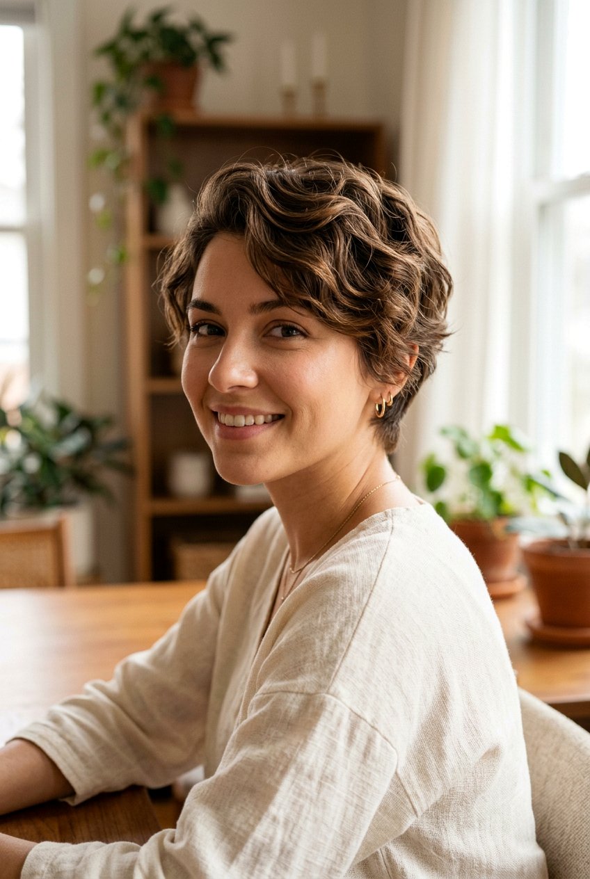 Wavy pixie haircut - 20 low maintenance pixie haircut