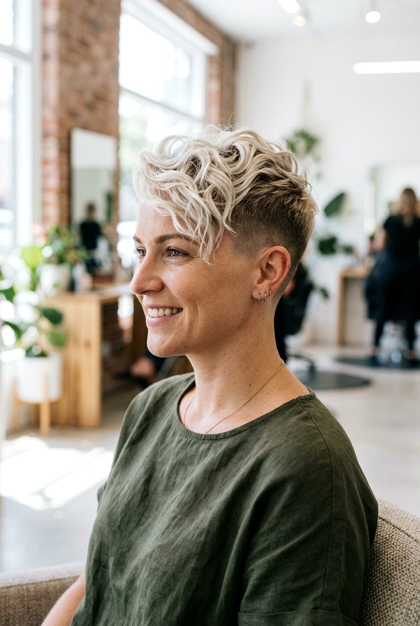 Wavy pixie with undercut - 20 short wavy hairstyles - 20 short wavy hairstyles