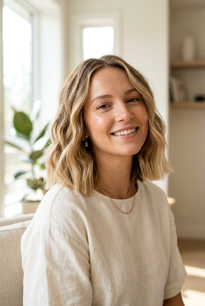 Wavy shoulder length bob - 20 shoulder length bob haircuts - 20 shoulder length bob haircuts