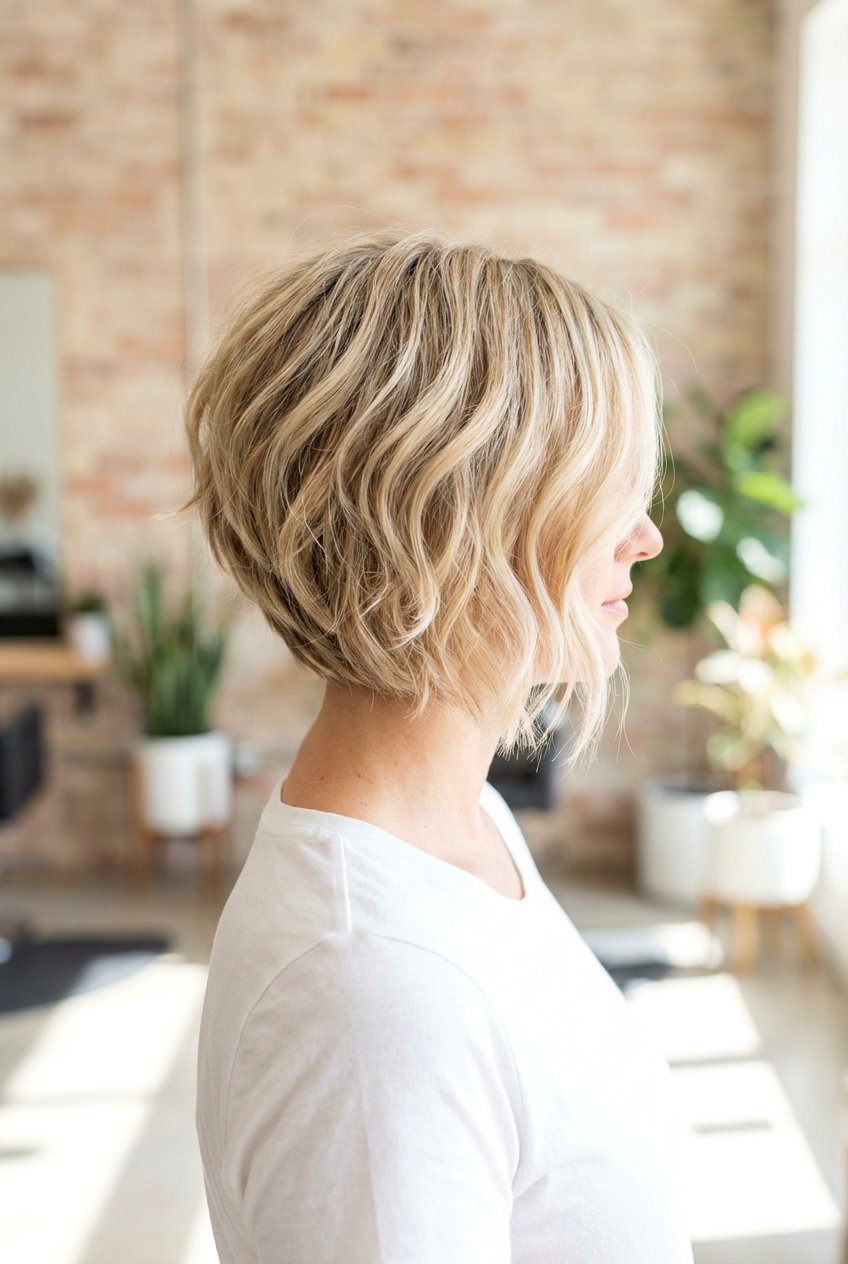 Wavy stacked bob - 20 stacked bob haircut - 20 stacked bob haircut