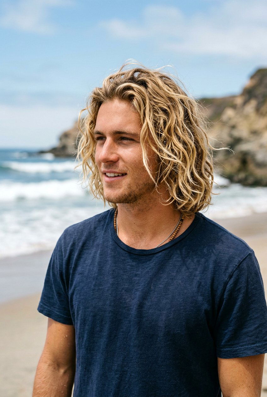 Wavy surfer hair - 20 wavy hairstyles for men - 20 wavy hairstyles for men