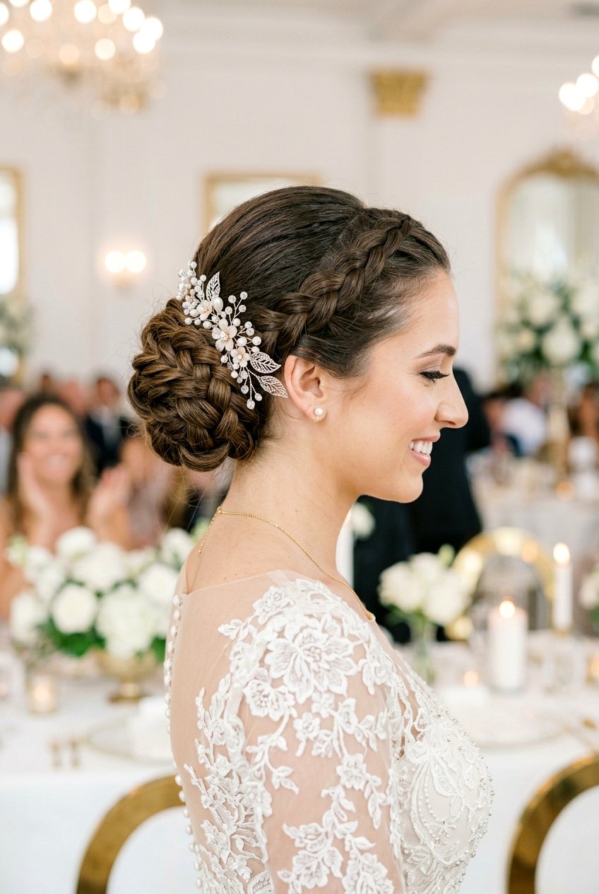Wedding And Party Braided Bun - 20 festive braid bun hairstyle - 20 festive braid bun hairstyle
