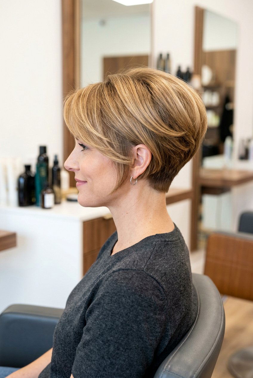 Wedge Haircut - 20 short hairstyles for women over 40 - 20 short hairstyles for women over 40