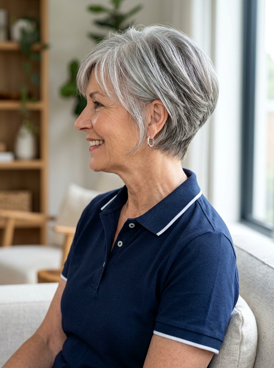 Wedge Haircut - 20 elegant haircut for women over 60 - 20 elegant haircut for women over 60