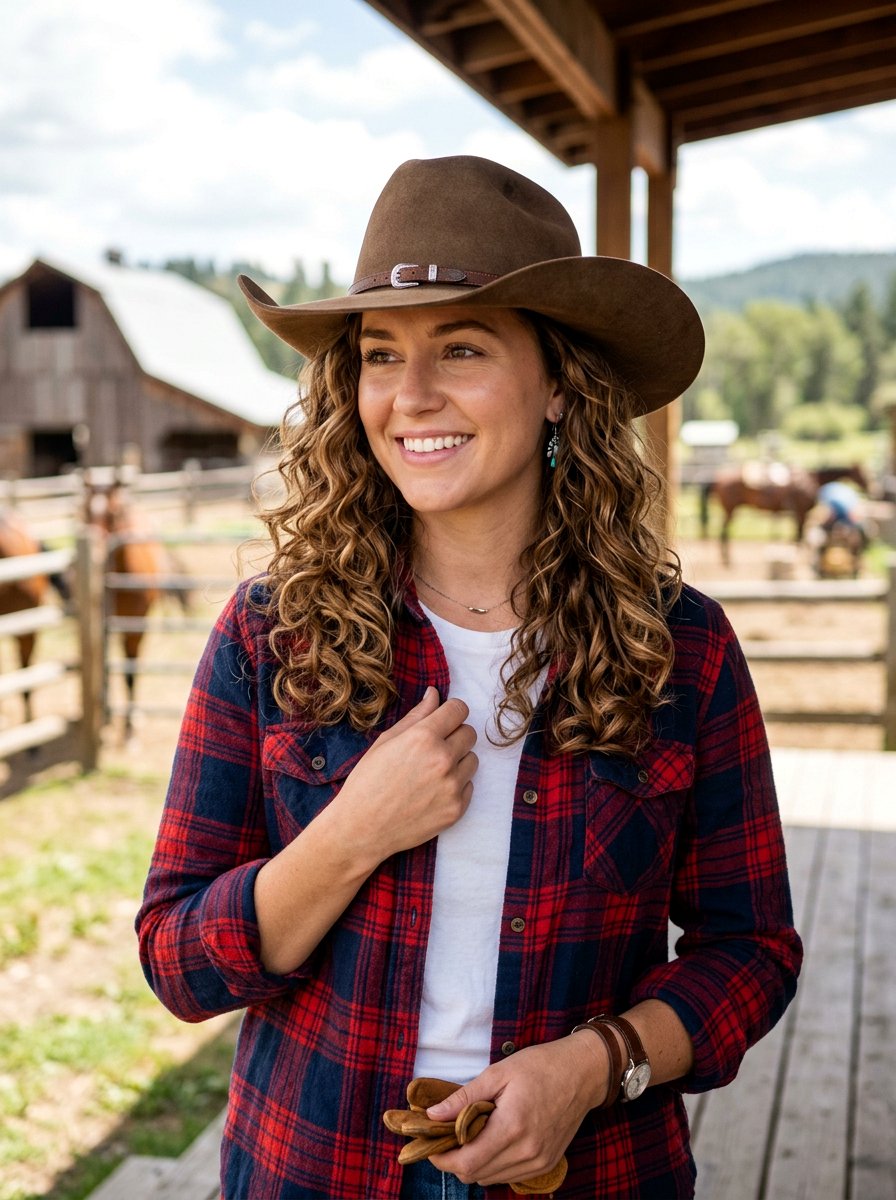 Western Curls With Cowboy Hat - 20 western curls hairstyle - 20 western curls hairstyle