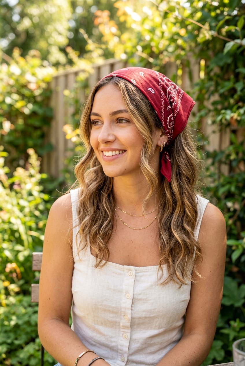 Western Hairstyle With Bandana - 20 western hairstyles for women - 20 western hairstyles for women