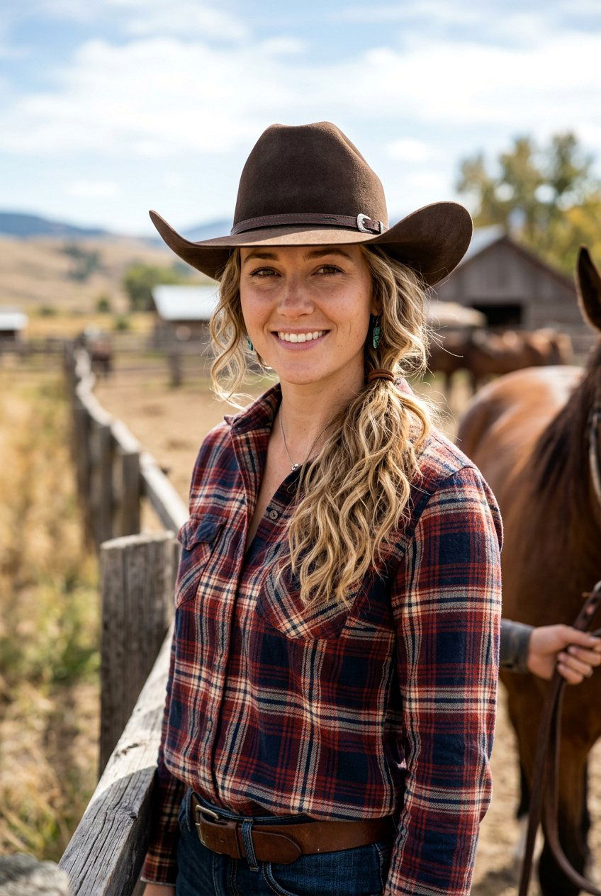 Western Hairstyle With Cowboy Hat - 20 western hairstyles for women - 20 western hairstyles for women