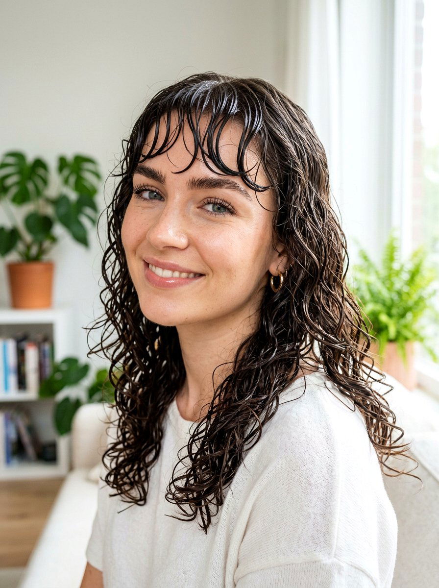 Wet Look Bangs With Curls - 20 wet look curls hairstyle - 20 wet look curls hairstyle