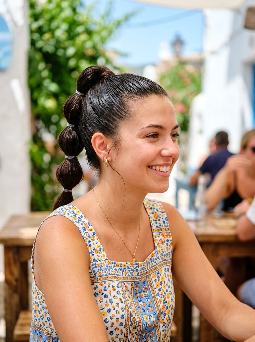 Wet Look Bubble Bun - 20 wet look bun hairstyle - 20 wet look bun hairstyle
