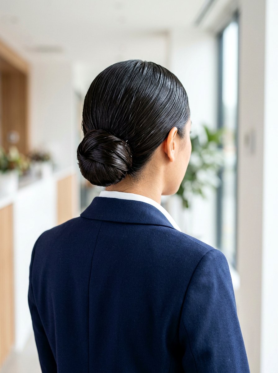 Wet Look Chignon Bun - 20 wet look bun hairstyle - 20 wet look bun hairstyle