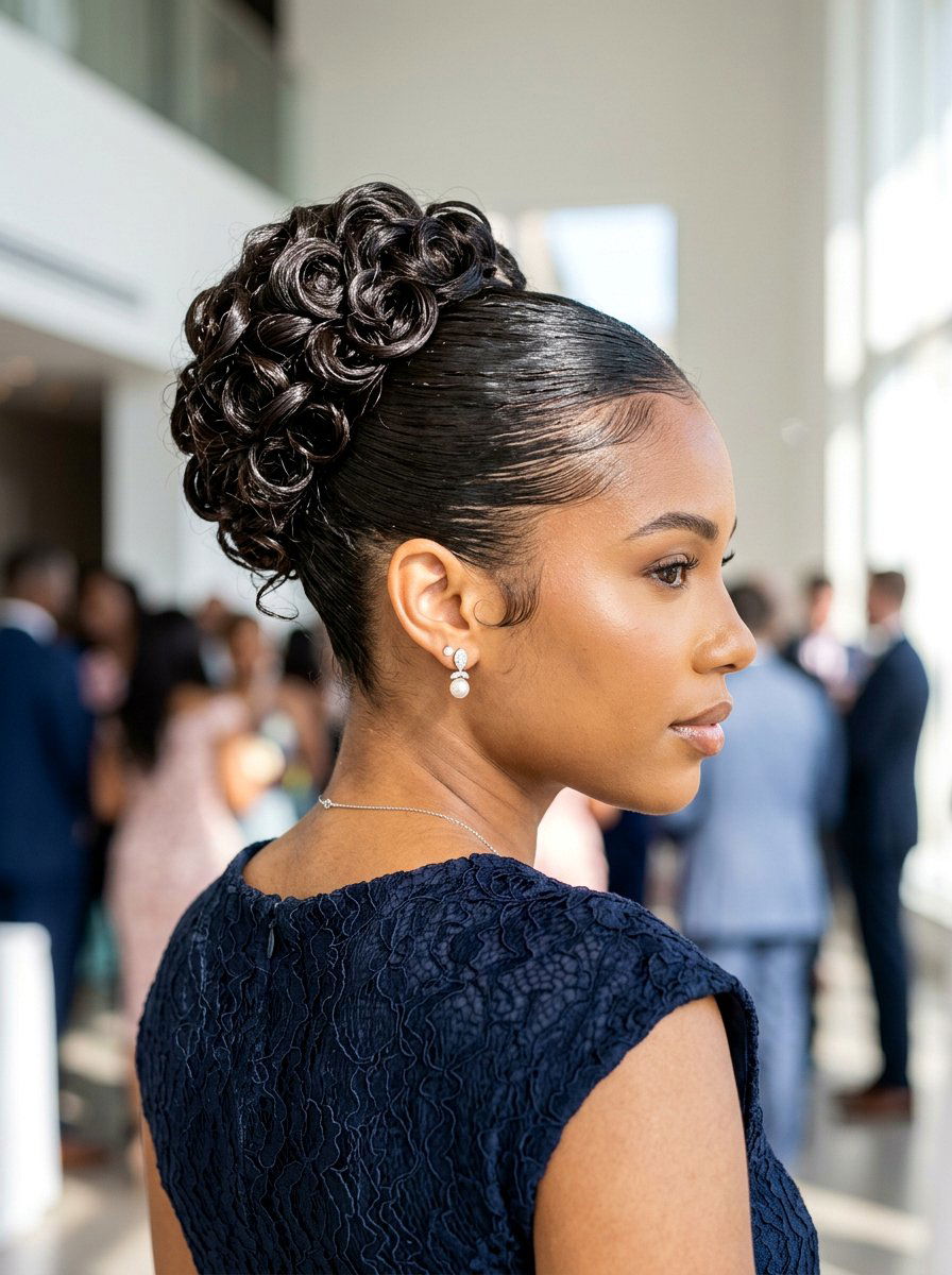 Wet Look Curls Updo - 20 wet look curls hairstyle - 20 wet look curls hairstyle