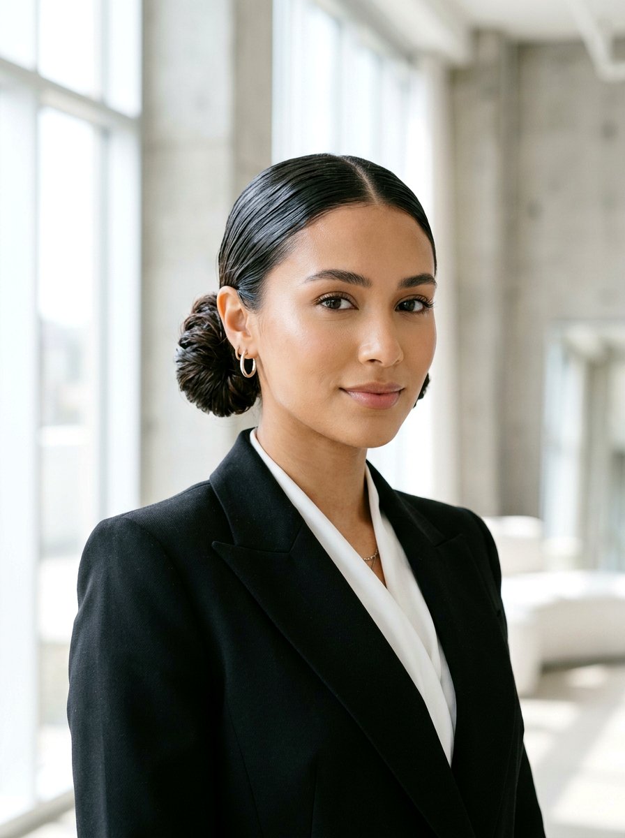 Wet Look Double Bun - 20 wet look bun hairstyle - 20 wet look bun hairstyle