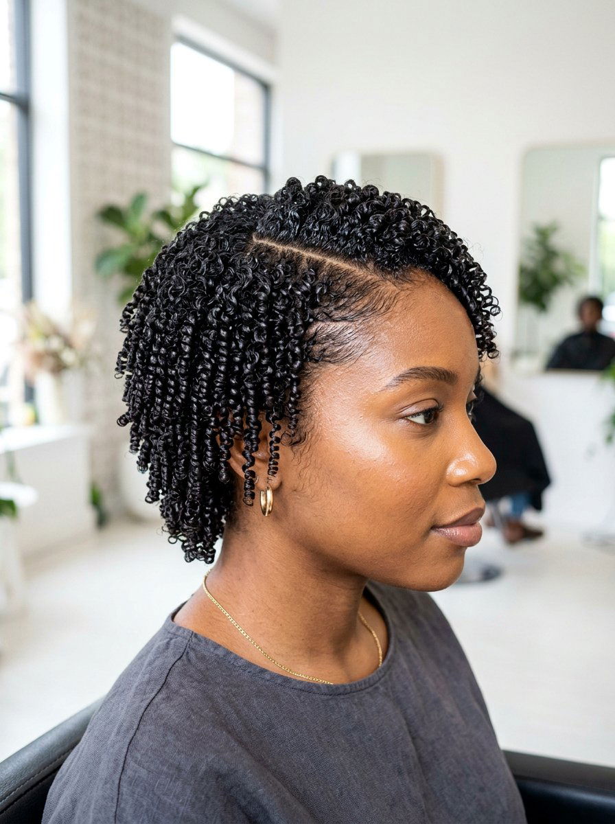 Wet Look Finger Coils - 20 wet look curls hairstyle - 20 wet look curls hairstyle