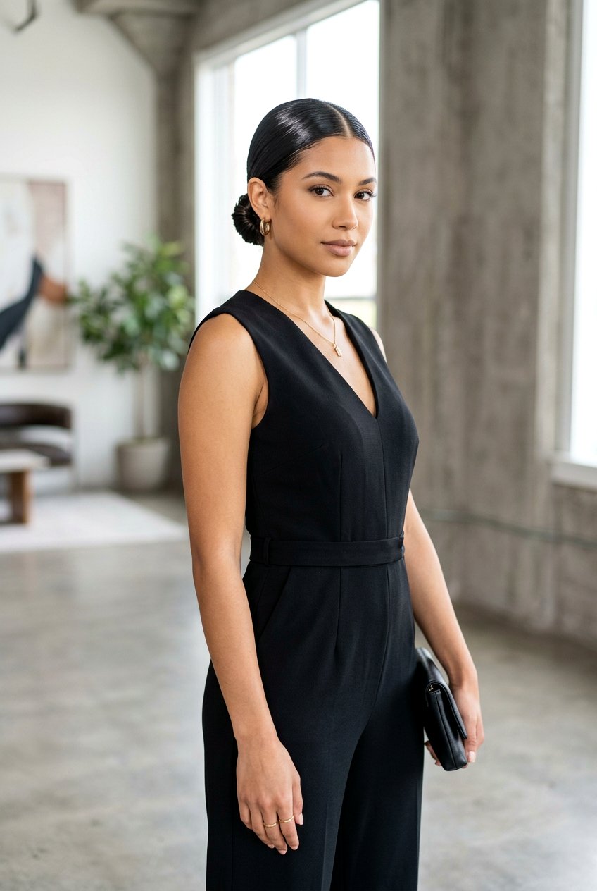 Wet Look Low Bun Center Part - 20 clean girl low bun with center part - 20 clean girl low bun with center part