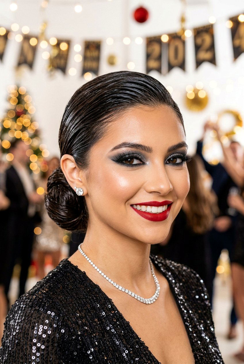 Wet Look New Years Eve Hairstyle - 20 new years eve hairstyles - 20 new year’s eve hairstyles