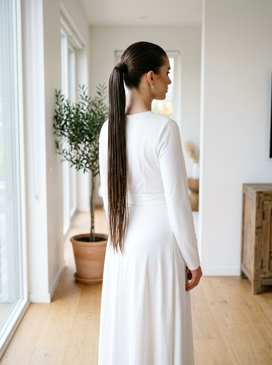 Wet Look Ponytail For Long Hair - 20 wet look ponytail hairstyle - 20 wet look ponytail hairstyle