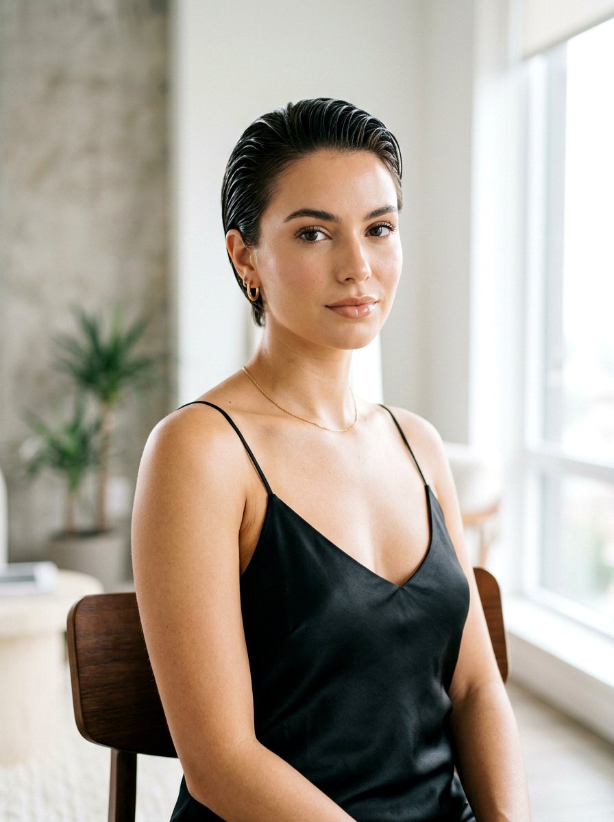 Wet Look Short Hair - 20 school dance hairstyles for short hair - 20 school dance hairstyles for short hair