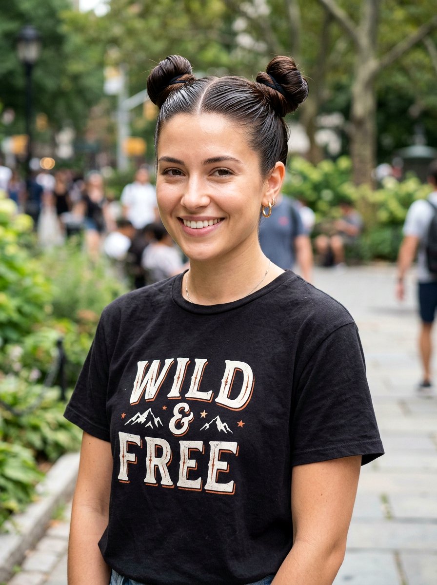 Wet Look Space Buns - 20 wet look bun hairstyle - 20 wet look bun hairstyle