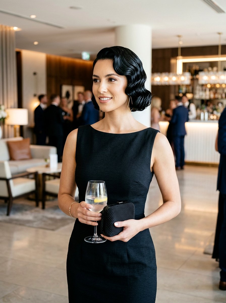 Wet Look Vintage Bob - 20 old hollywood bob hairstyle