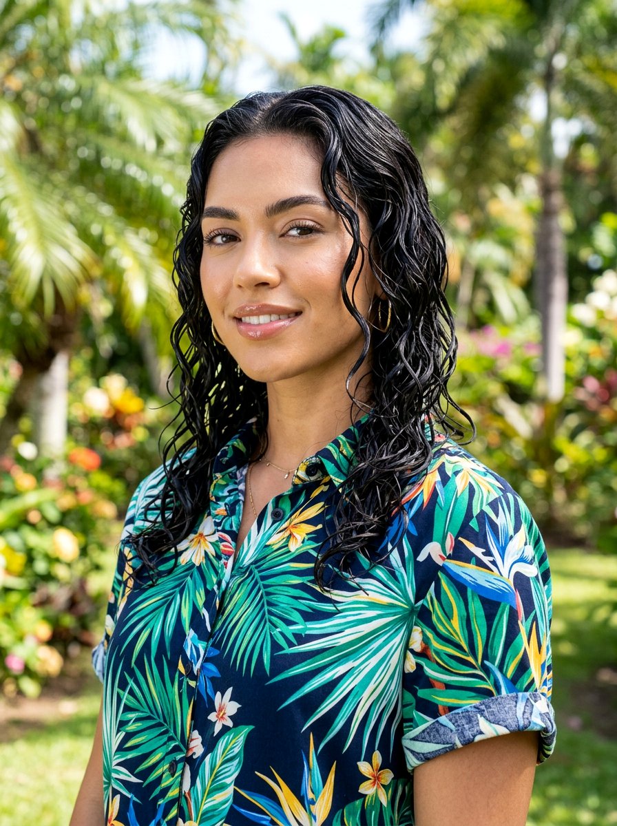 Wet Look Waves - 20 sleek hairstyle for humid climate - 20 sleek hairstyle for humid climate