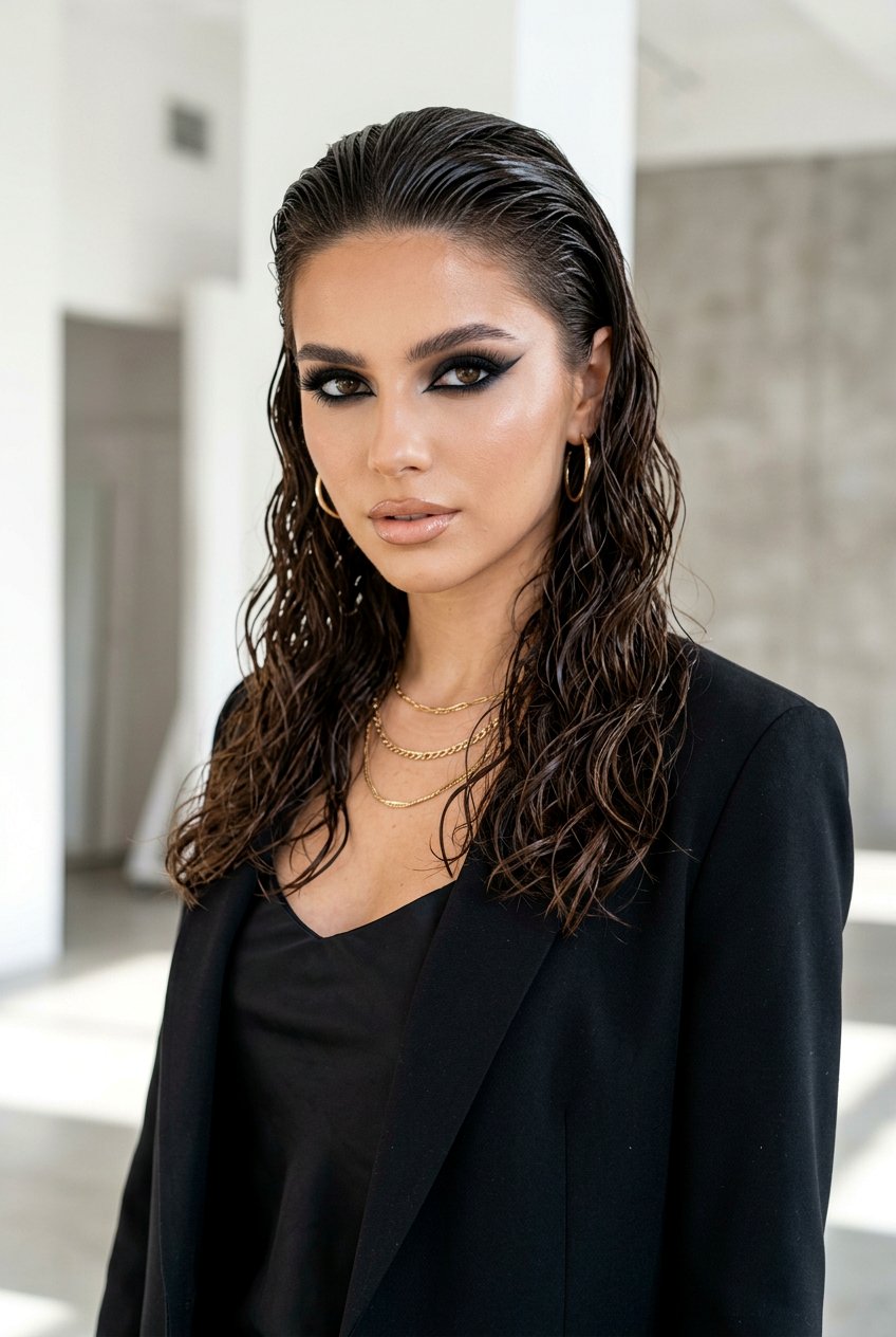 Wet Look Waves For Girls Night - 20 girls night waves hairstyle - 20 girls night waves hairstyle
