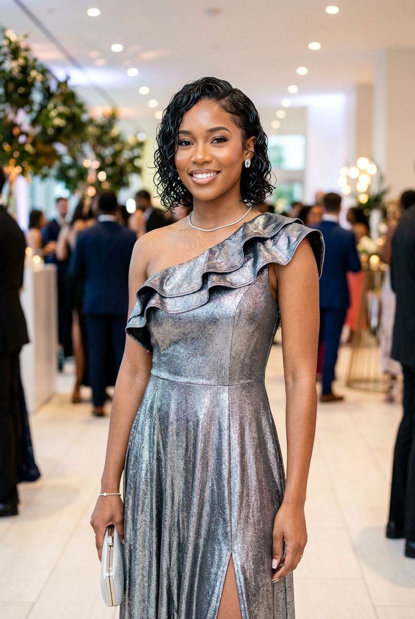 Wet Look Waves - 20 homecoming hairstyle for short curly hair - 20 homecoming hairstyle for short curly hair