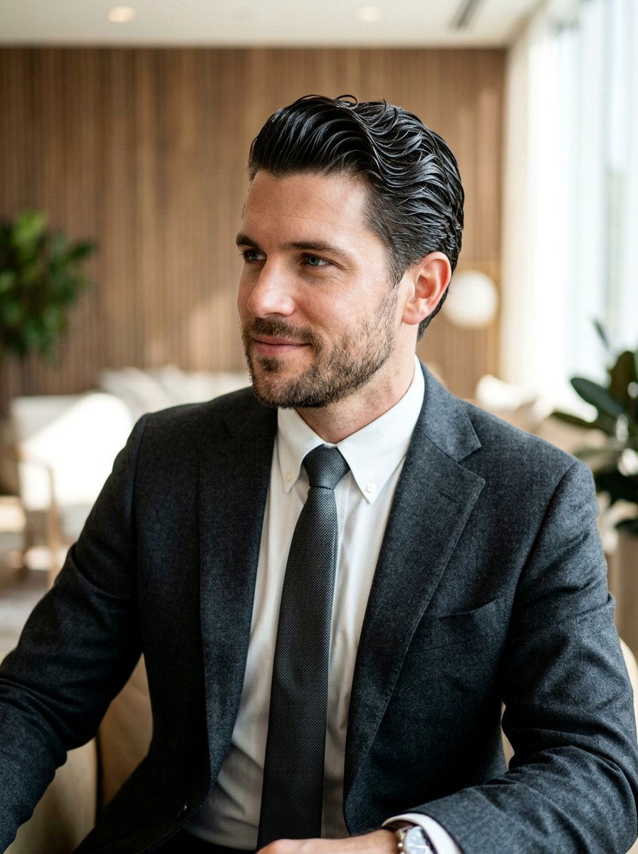 Wet Look Wavy Slick Back - 20 slick back for wavy hair men - 20 slick back for wavy hair men