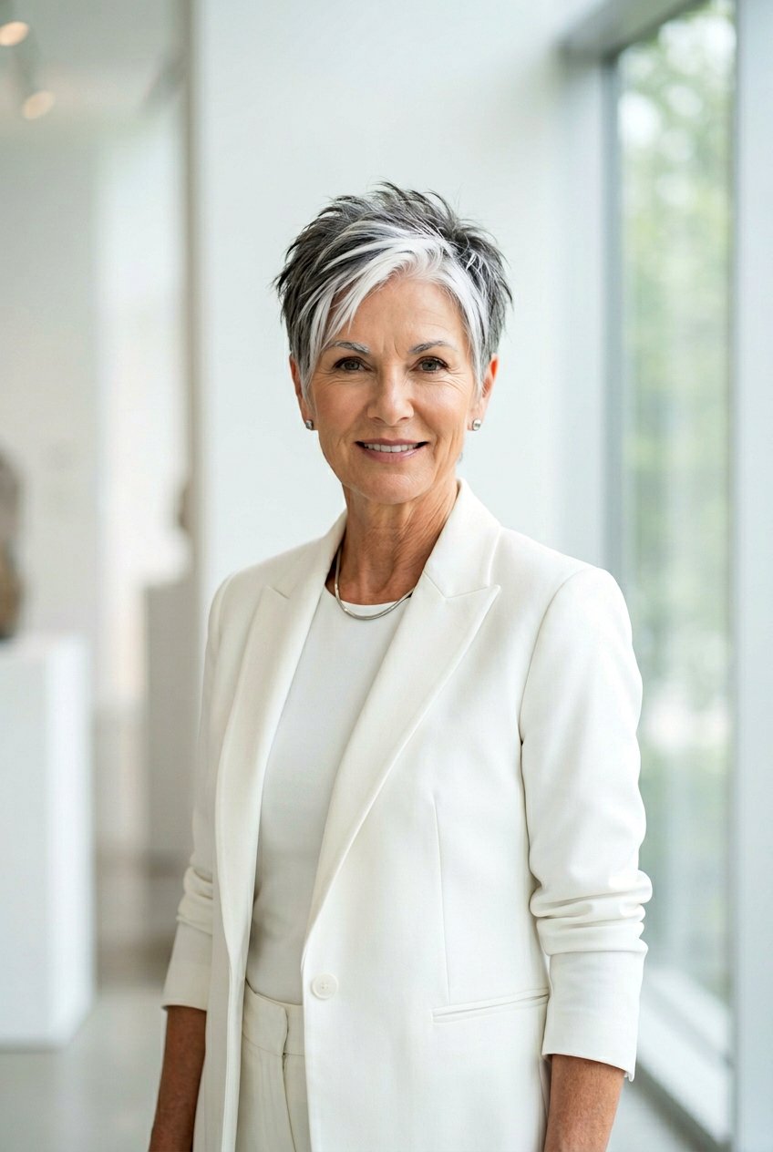 White Ash Balayage - 20 blonde balayage for women over 60 - 20 blonde balayage for women over 60