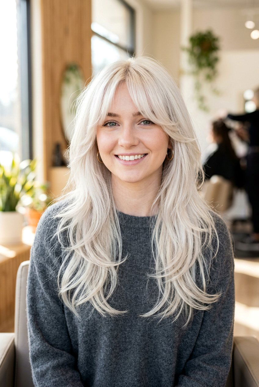 White Blonde Hair With Curtain Bangs - 20 white blonde hair color - 20 white blonde hair color