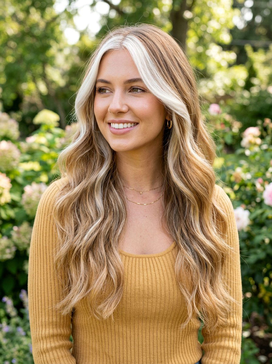 White Blonde Money Piece With Honey Blonde Blend - 20 white blonde money piece hair - 20 white blonde money piece hair