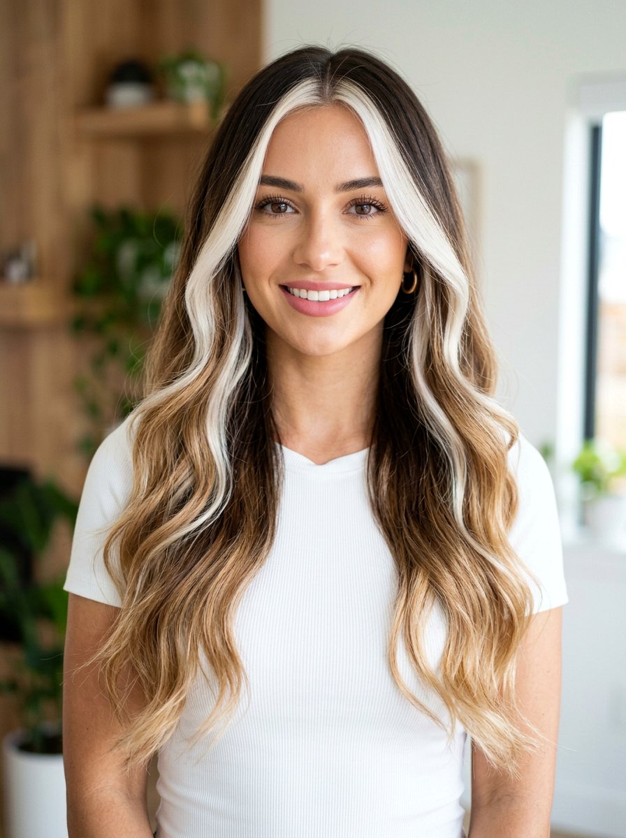 White Blonde Money Piece on Ombre Hair - 20 white blonde money piece hair - 20 white blonde money piece hair