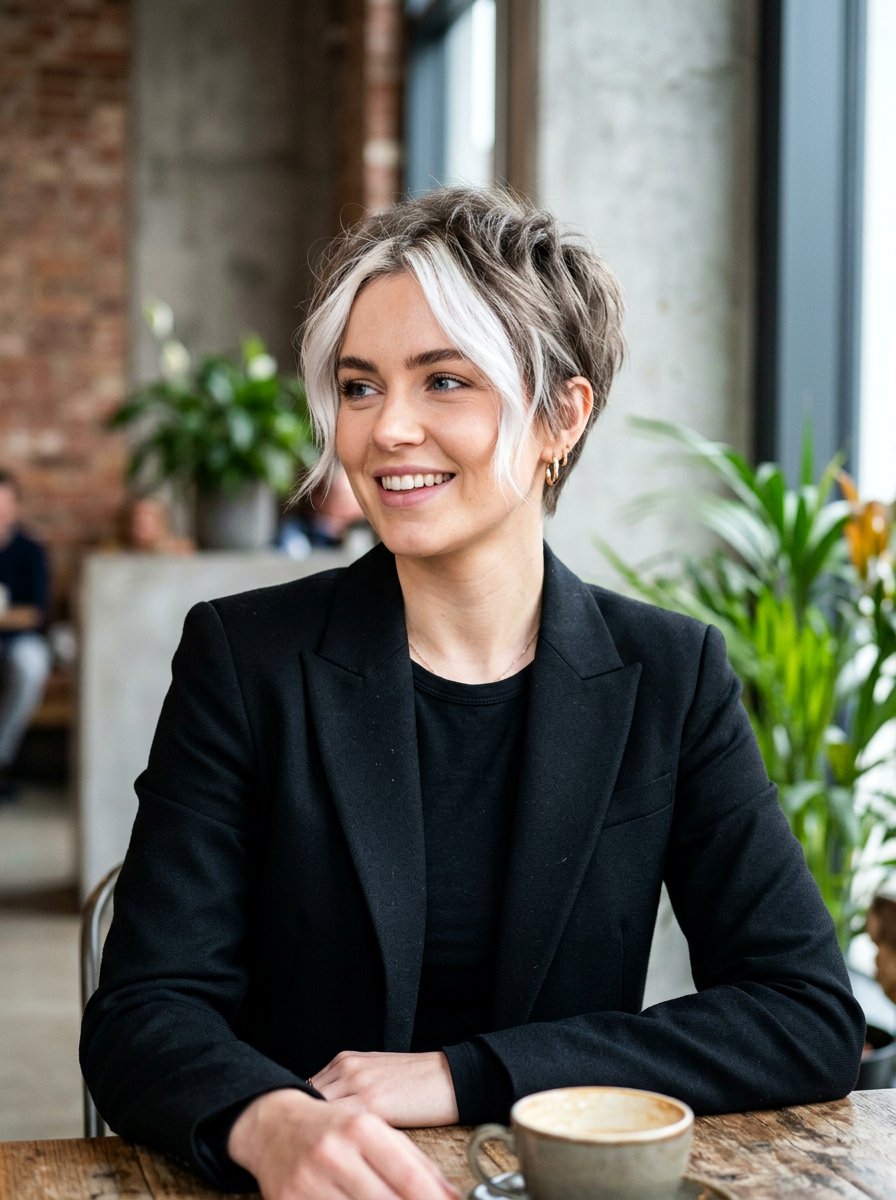 White Blonde Money Piece on Short Hair - 20 white blonde money piece hair - 20 white blonde money piece hair