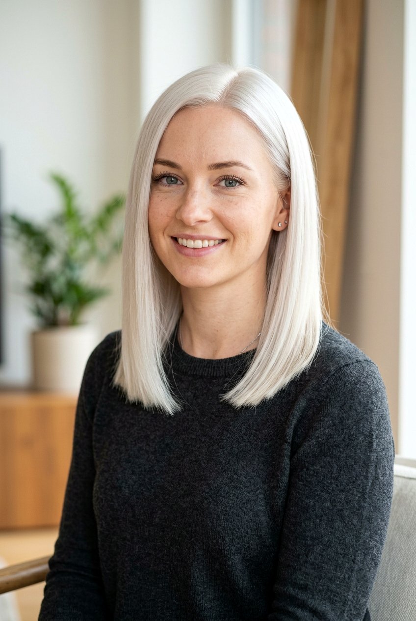 White Blonde Shoulder Length Hair - 20 white blonde hair color - 20 white blonde hair color