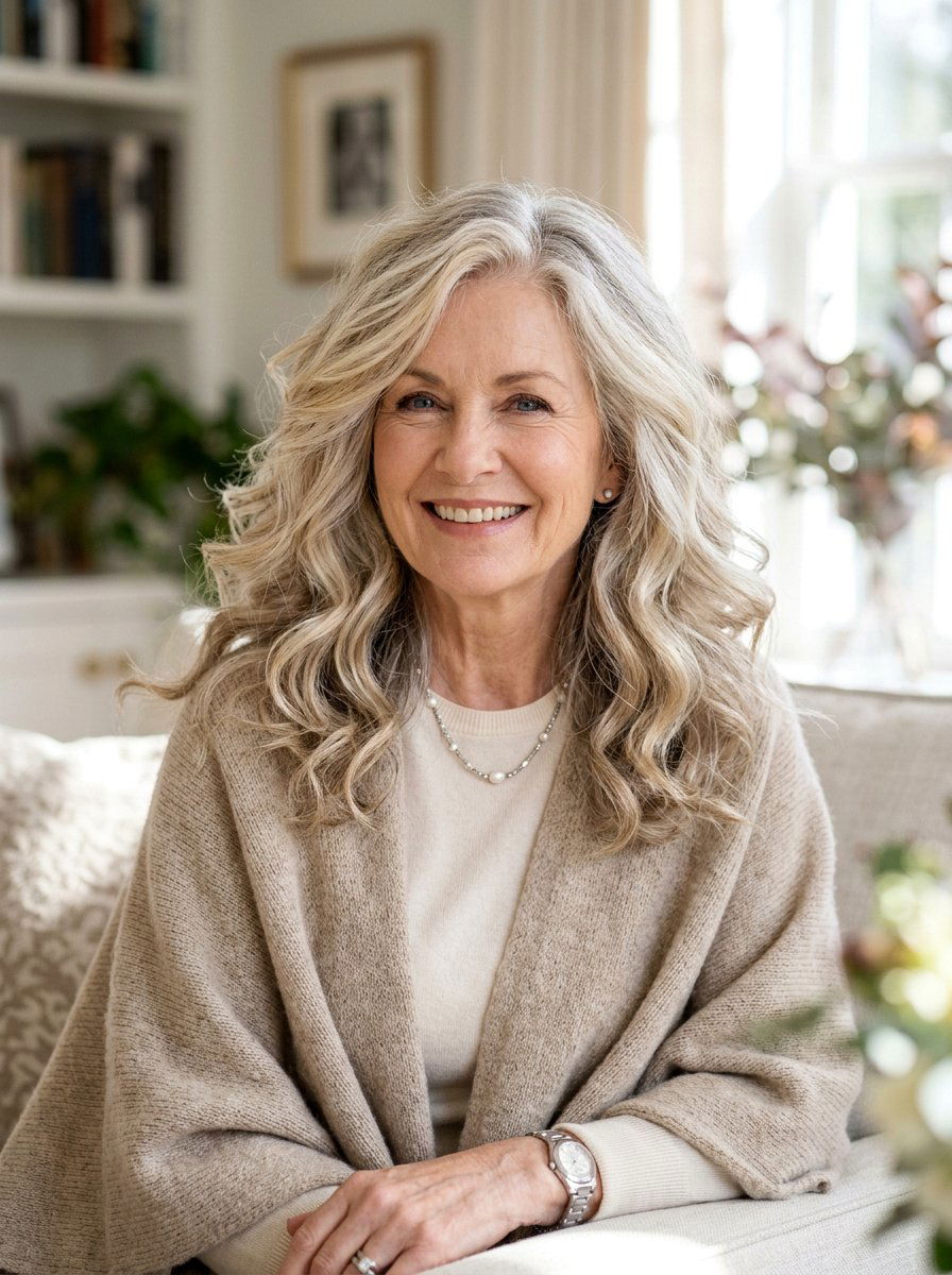 White Gold Highlights - 20 silver highlights for women over 60 - 20 silver highlights for women over 60